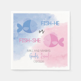 Servilleta De Papel Pescado-él o pez-ella género revelar toallas