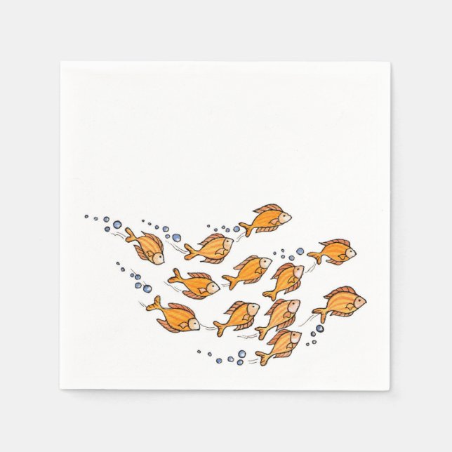 Servilleta De Papel Pescado escolar: servilletas de papel (Anverso)