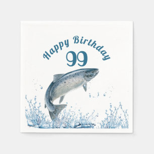 Servilleta De Papel Pescado Grande En El Agua Cumpleaños 99