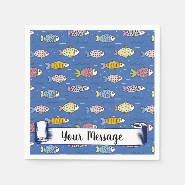 Servilleta De Papel ¡Pescado, pescado, pescado! (Anverso)