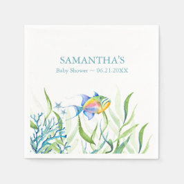 Servilleta De Papel Pescado tropical Napkins Baby Shower