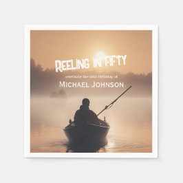 Servilleta De Papel Pescador del amanecer 50 cumpleaños