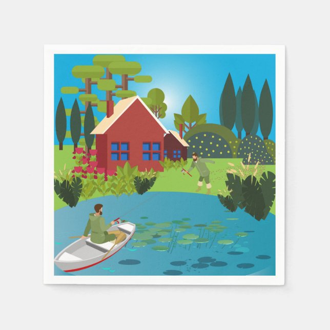 Servilleta De Papel Pescadores (Anverso)