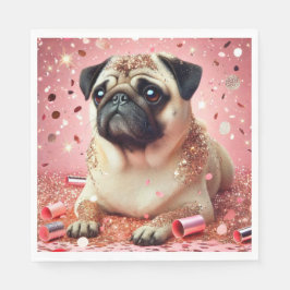 Servilleta De Papel ¡Pescadores de pug rosado!