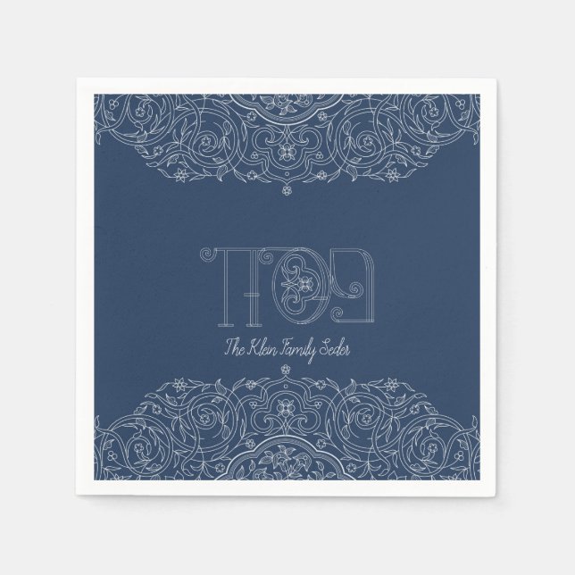 Servilleta De Papel Pescadores personalizados de Passover Pesach (Anverso)