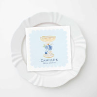 Petales azules y ducha de novia del Prosecco