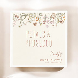 Servilleta De Papel Petales y ducha de flores silvestres de Prosecco