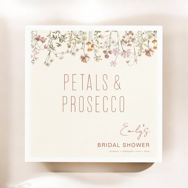 Servilleta De Papel Petales y ducha de flores silvestres de Prosecco (Subido por el creador)