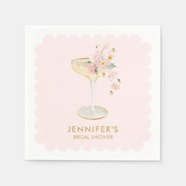 Servilleta De Papel Petales y ducha de novia del Prosecco
