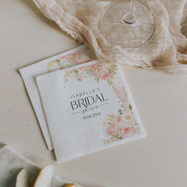 Servilleta De Papel Petales Y Ducha De Novias Prosecco (Subido por el creador)