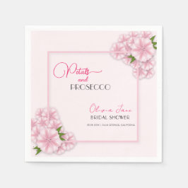 Servilleta De Papel Petales y Prosecco Arco floral Ducha de novia rosa