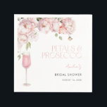 Servilleta De Papel Petales y Prosecco Moderno Floral Floral Bridal Du<br><div class="desc">Un toque final encantador para los bares de prosecco, las mesas de postre o las tostadas de champán. Esta servilleta floral está muy bien decorada con el resto de los detalles del evento, ofreciendo tanto funciones como un toque de romance moderno. Perfecto para duchas de novias, brunches de novias o...</div>