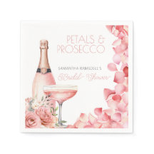 Petales y Prosecco Papel de ducha de novia rosa
