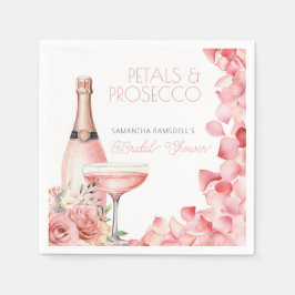 Servilleta De Papel Petales y Prosecco Papel de ducha de novia rosa