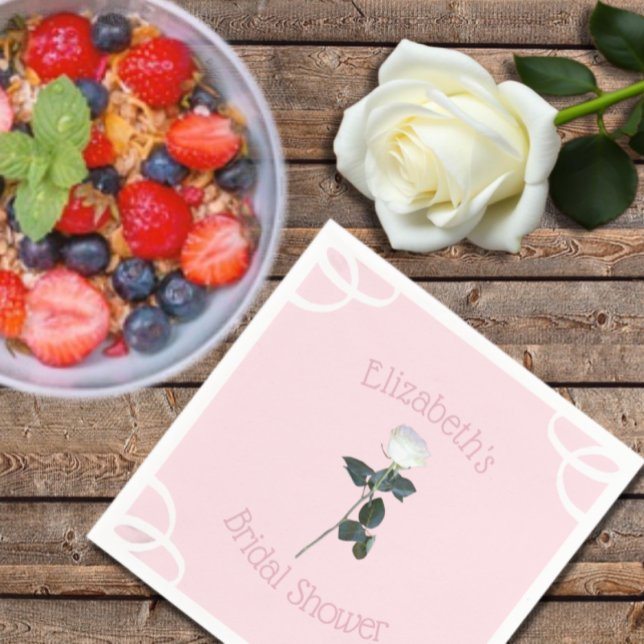 Servilleta De Papel Pétalo de Rosa Blanca Fiesta de Despedida de Solte (Subido por el creador)