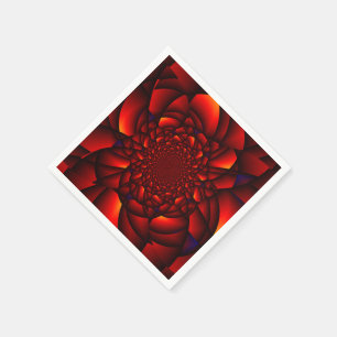 Servilleta De Papel Pétalo Rojo Negro Azul