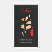 Pétalos cálidos con sombra y toallas de papel