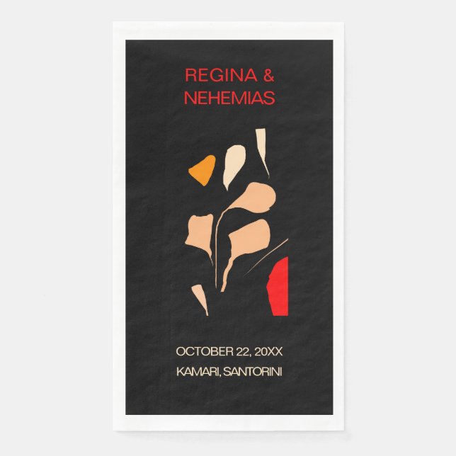 Servilleta De Papel Pétalos cálidos con sombra y toallas de papel (Anverso)