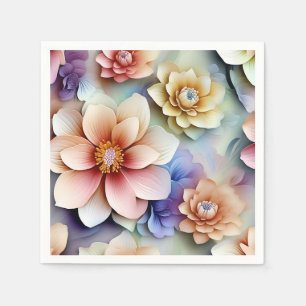 Servilleta De Papel Pétalos de flores adorables