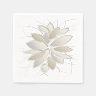 Servilleta De Papel pétalos de piedra blanca