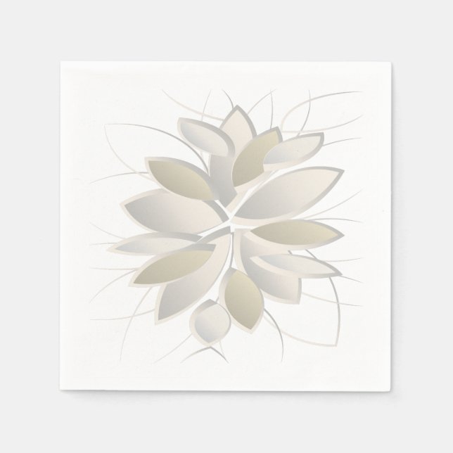 Servilleta De Papel pétalos de piedra blanca (Anverso)