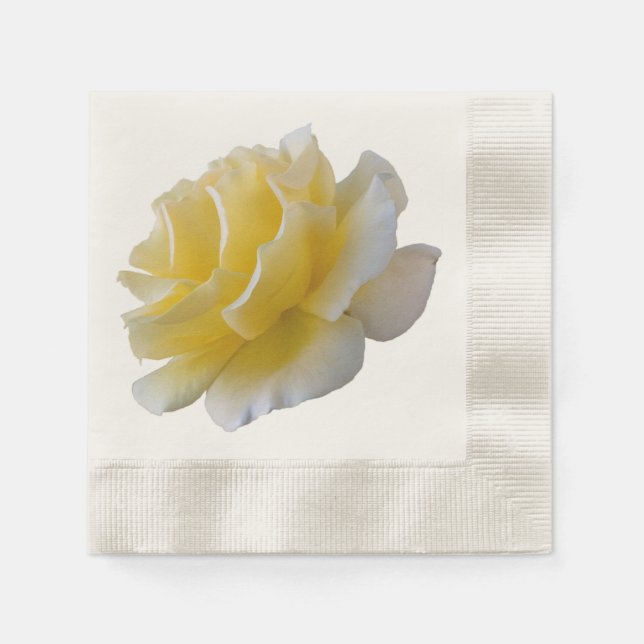 Servilleta De Papel Pétalos de rosa amarillo (Anverso)