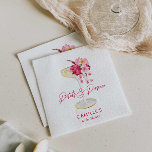 Servilleta De Papel Pétalos y la Noche del Jardín Prosecco<br><div class="desc">Petals y Prosecco Bridal Shower Napkins marcarán el tono para su fabulosa celebración de la ducha de novia. Con hermosas flores rosas y de berry, estas servilletas personalizados seguramente serán un éxito. Haga que su fiesta se desprenda con estas impresionantes servilletas. Artículos coincidentes en el diseño del Fiesta Cava de...</div>