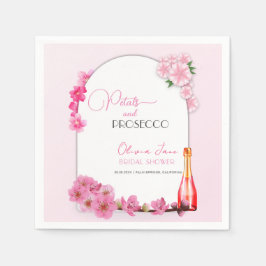 Servilleta De Papel Pétalos y Prosecco Arco floral Ducha de verano de