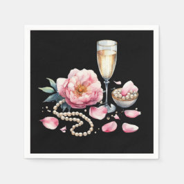 Servilleta De Papel Petals Pearls Prosecco Decor Tableware