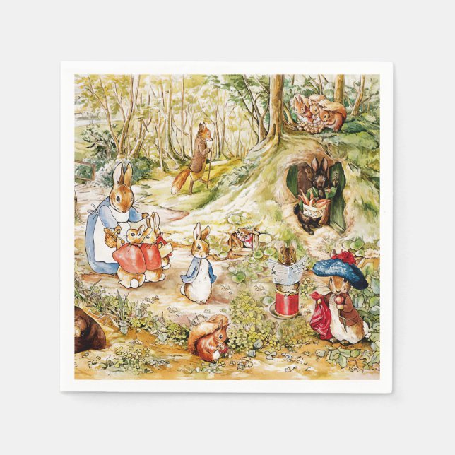 Servilleta De Papel Peter el Conejo en los bosques (Anverso)