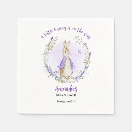 Servilleta De Papel Peter Rabbit Purple Baby Shower