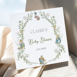 Servilleta De Papel Peter Rabbit Wildflower Watercolor Baby Shower