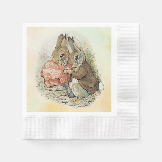 Servilleta De Papel Peter Rabbit y Beniamin Bunny (Anverso)
