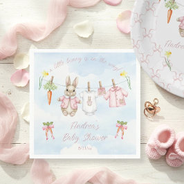 Servilleta De Papel Peter the Rabbit Girl Clothesline Baby Shower Pap