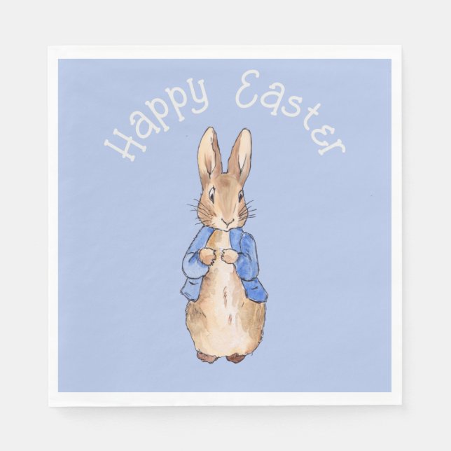 Servilleta De Papel Peter the rabbit Happy Easter greeting (Anverso)