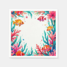 Pez Tropical Vibrante Coral Océano | Océano Colori