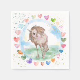 Servilleta De Papel Pferde / Ponymotiv Servietten für Kindergeburstag