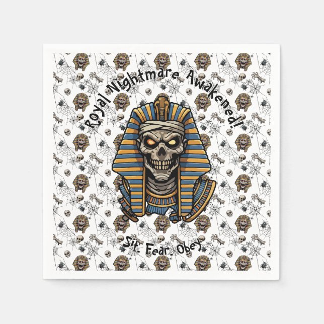 Servilleta De Papel 🤍 Pharaoh Blanco Mummy 🎃 👑 (Anverso)