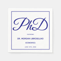 PhD Graduación azul blanco