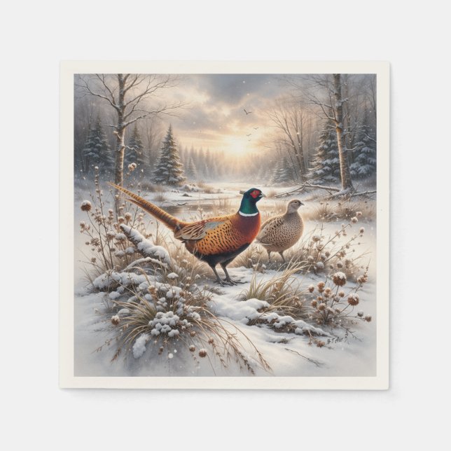 Servilleta De Papel Pheasant  (Anverso)