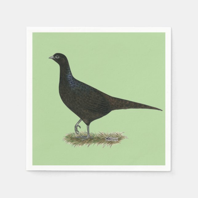 Servilleta De Papel Pheasant Black Hen (Anverso)