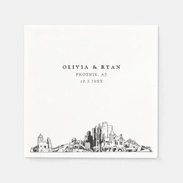 Servilleta De Papel Phoenix Arizona Boda Cocktail Napkin