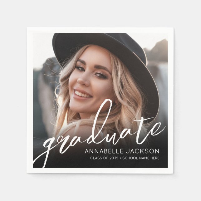 Servilleta De Papel Photo Graduation Party (Anverso)