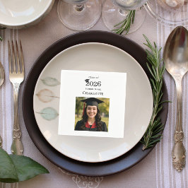 Servilleta De Papel Photo modern Graduation Party