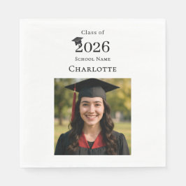 Servilleta De Papel Photo modern Graduation Party luncheon