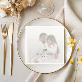 Servilleta De Papel Photo Monogram Wedding