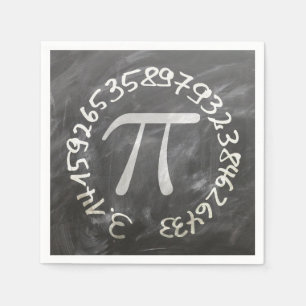 Servilleta De Papel Pi Day PiDay Chalkboard Education