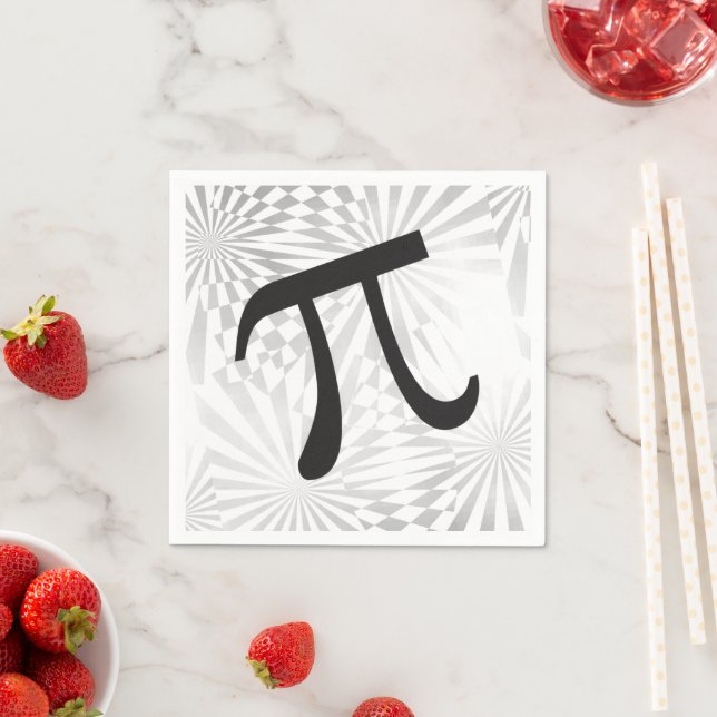 Servilleta De Papel Pi Day Retro Pi Simpatizantes Napkins Papel (In situ)