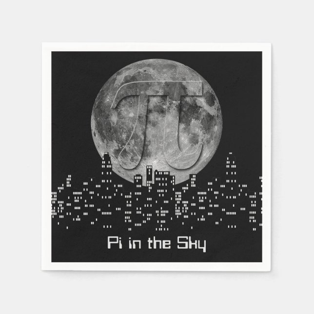 Servilleta De Papel Pi De Luna En El Cielo (Anverso)