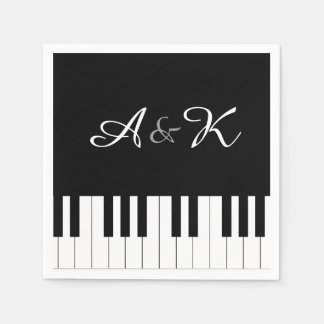 Servilleta De Papel Piano Keyboard Music Boda Set 50 servilletas de pa